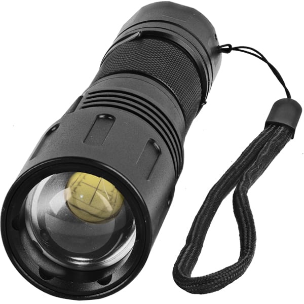 Safety Technology 3000 Lumens LED Self Defense Zoomable Flashlight frontal view